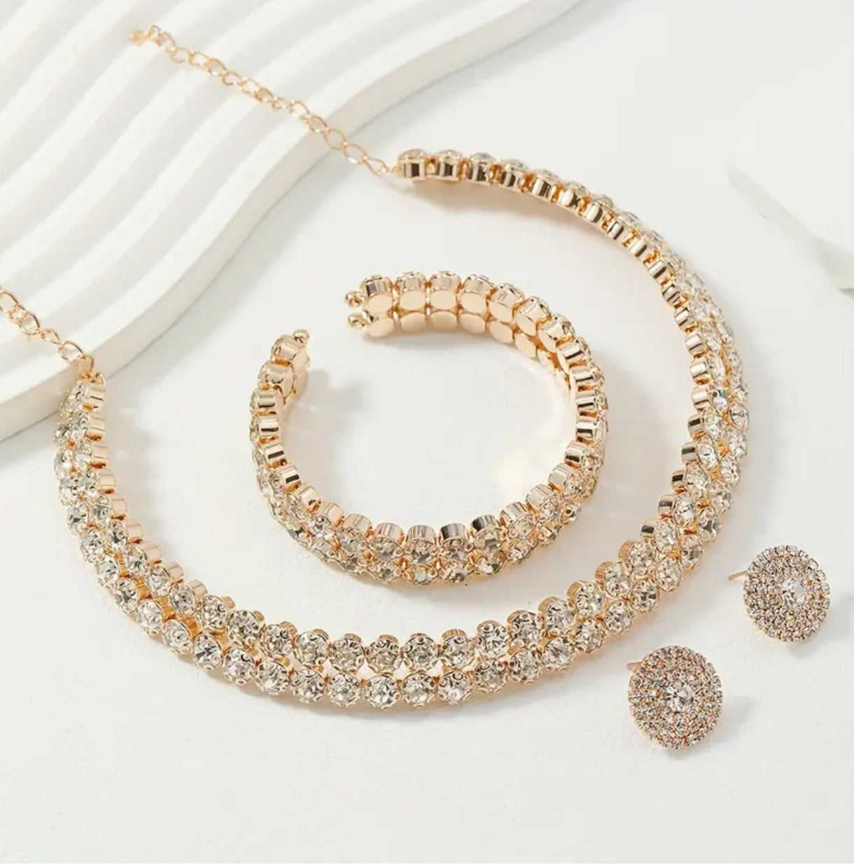 Zirconia Necklace Set - AJN0014