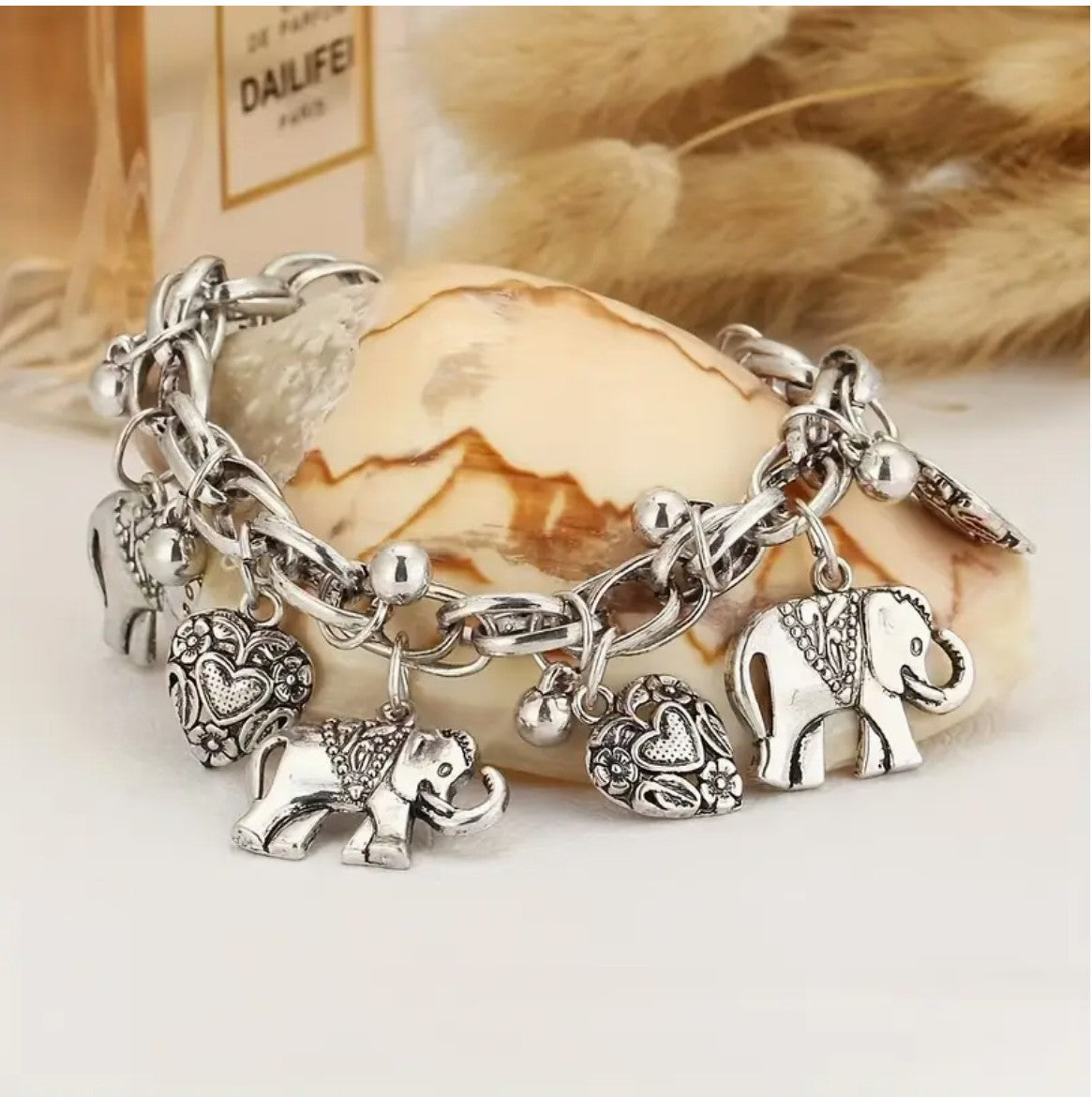 ELEPHANT & HEART ANKLET - AJAK0001