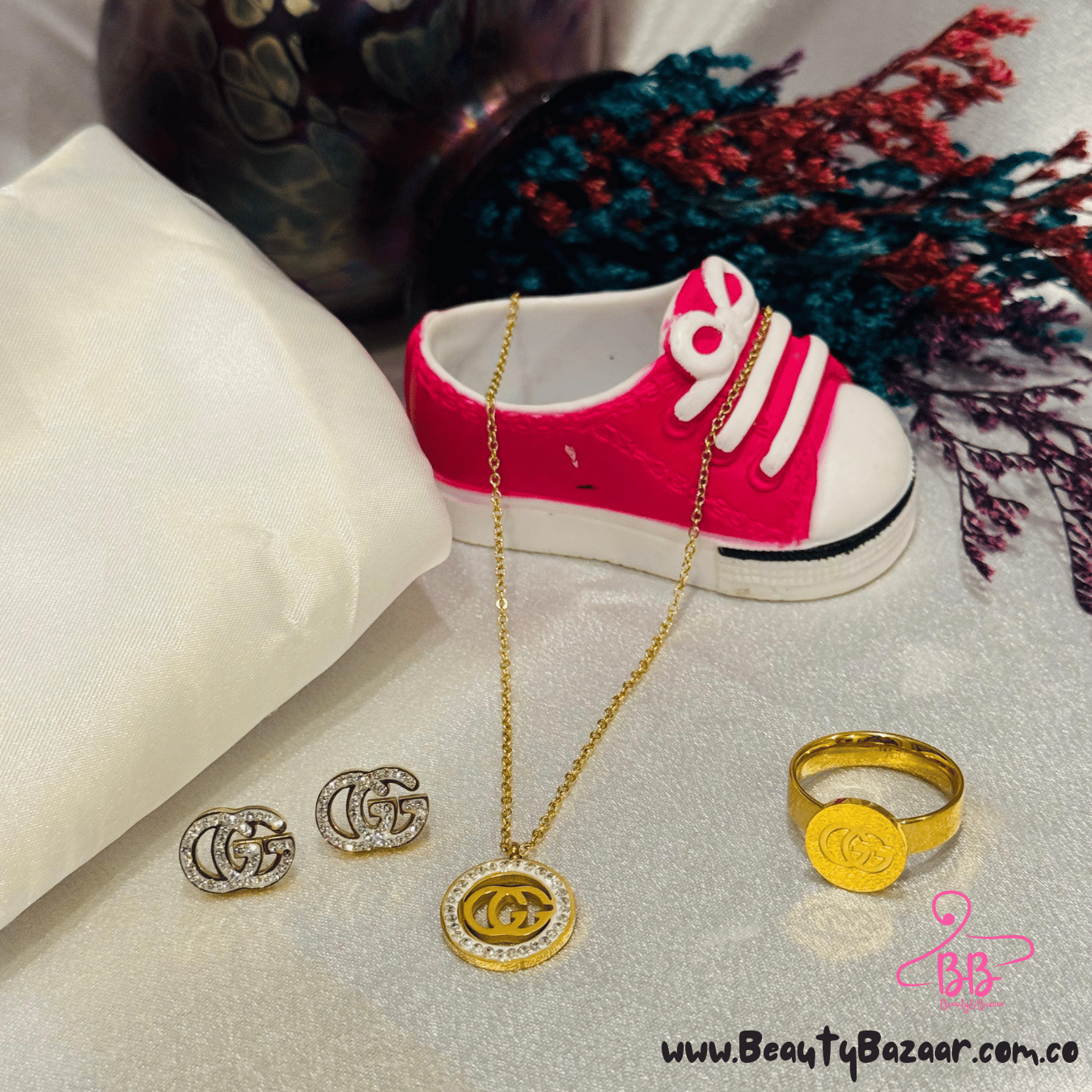 16k Gold Plated Pendant Set - AJP0036