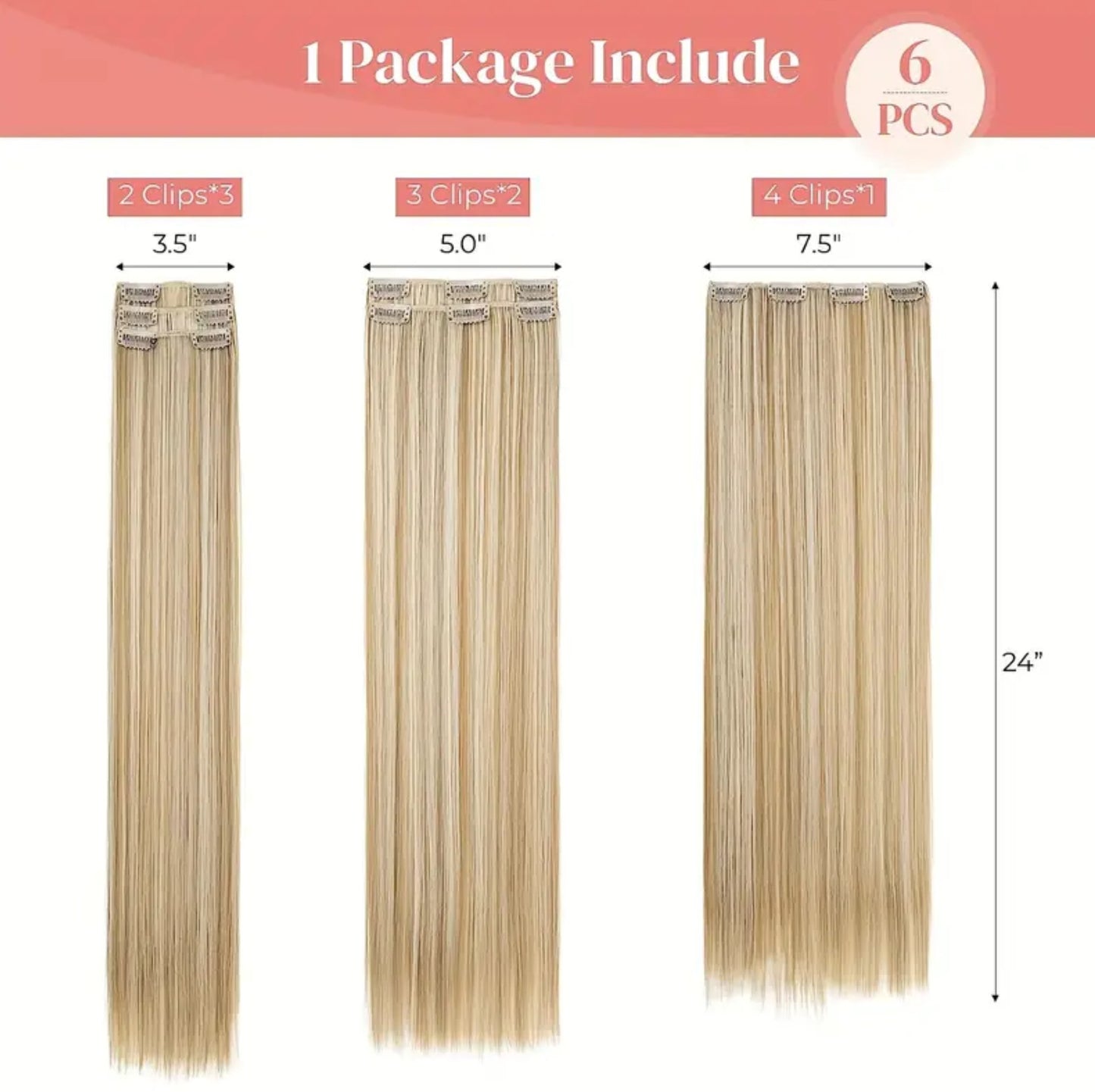 Straight Hair Extension Set - HA0005