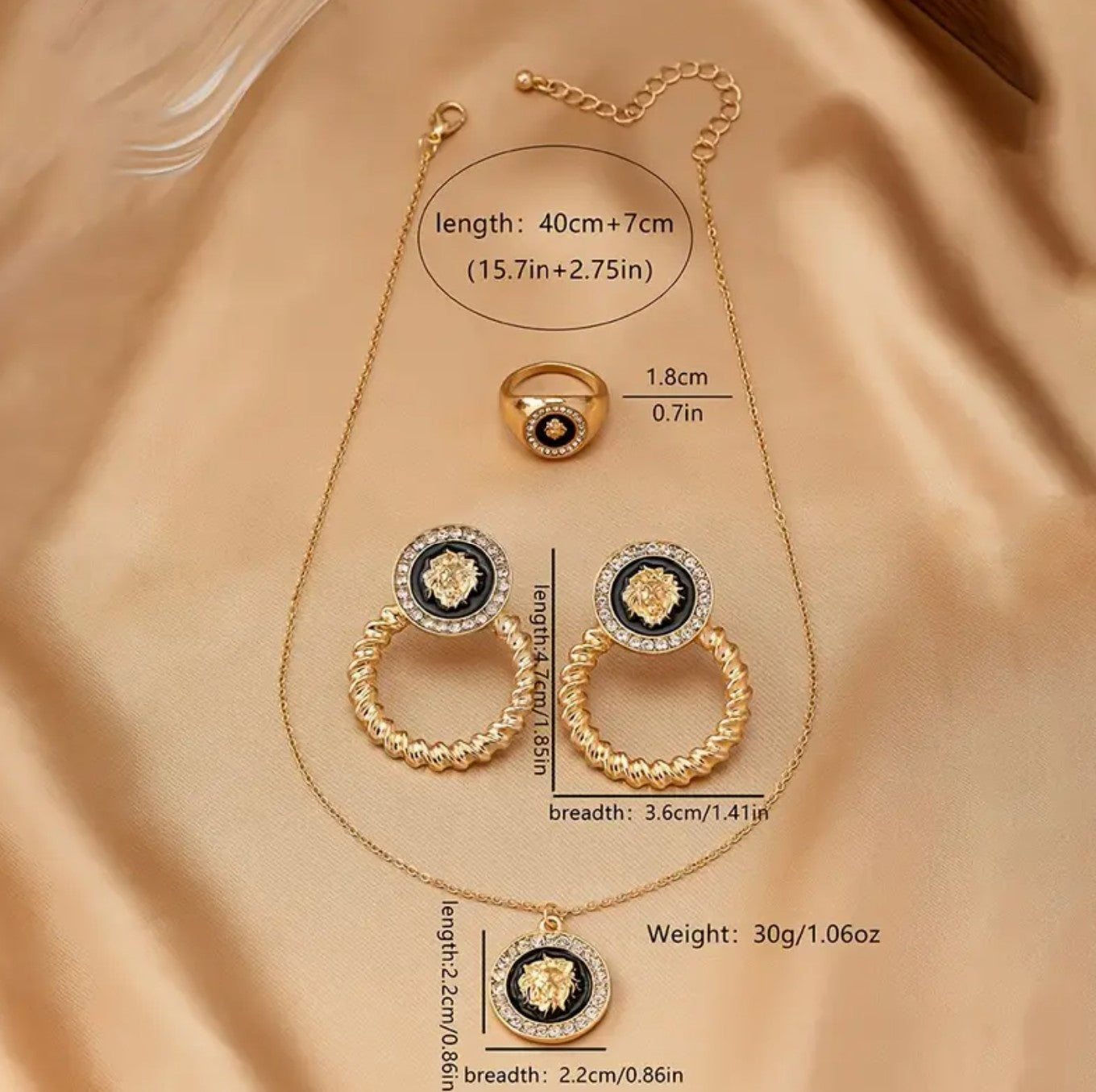 Lionhead Pendant Set - AJP0004