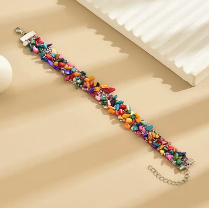 BOHEMIAN PEARL BEADS MULTICOLOR JEWELRY SET