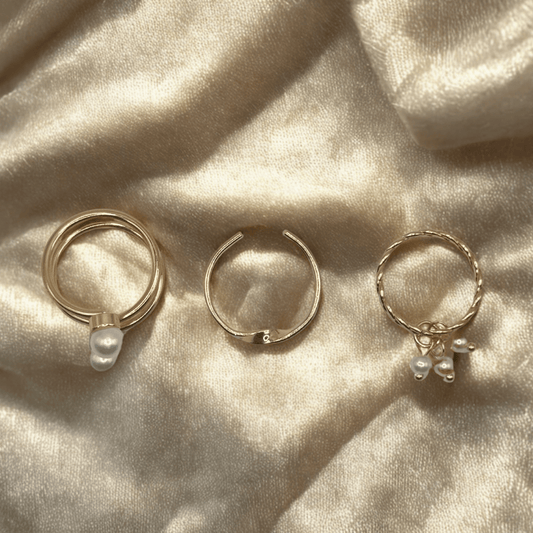 PEARL PENDANT SET WITH BRACLETS - 6 PCS