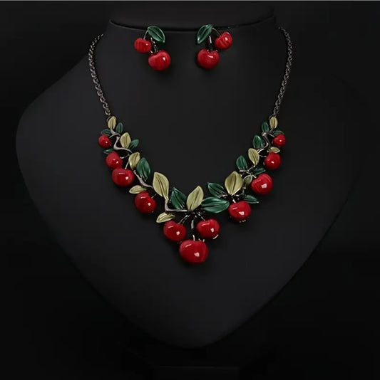 CHERRY NECKLACE SET