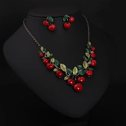 CHERRY NECKLACE SET