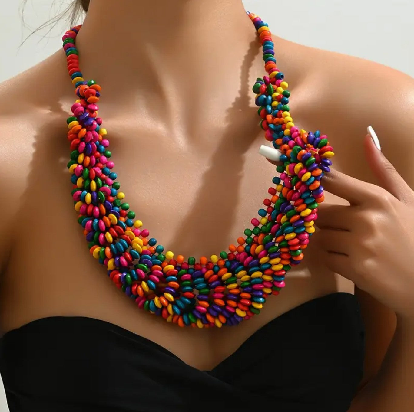 BOHEMIAN MULTICOLOR NECKLACE SET - 5 Pcs