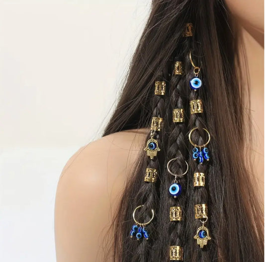 BRAID RINGS WITH EVIL EYE PROTECTION