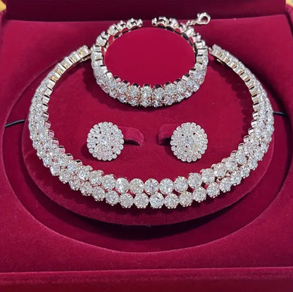 Zirconia Necklace Set - AJN0014