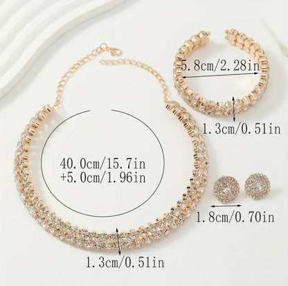 Zirconia Necklace Set - AJN0014
