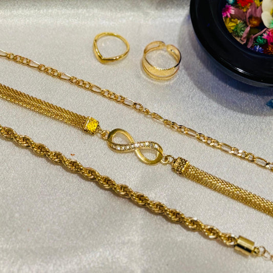 16k Gold Plated Bracelet Set - AJBR0004
