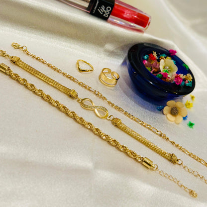 16k Gold Plated Bracelet Set - AJBR0004