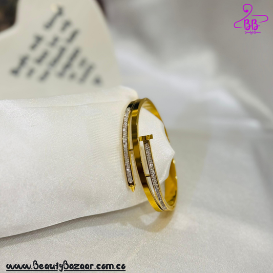 16k Gold Plated Bangle - AJBA0007