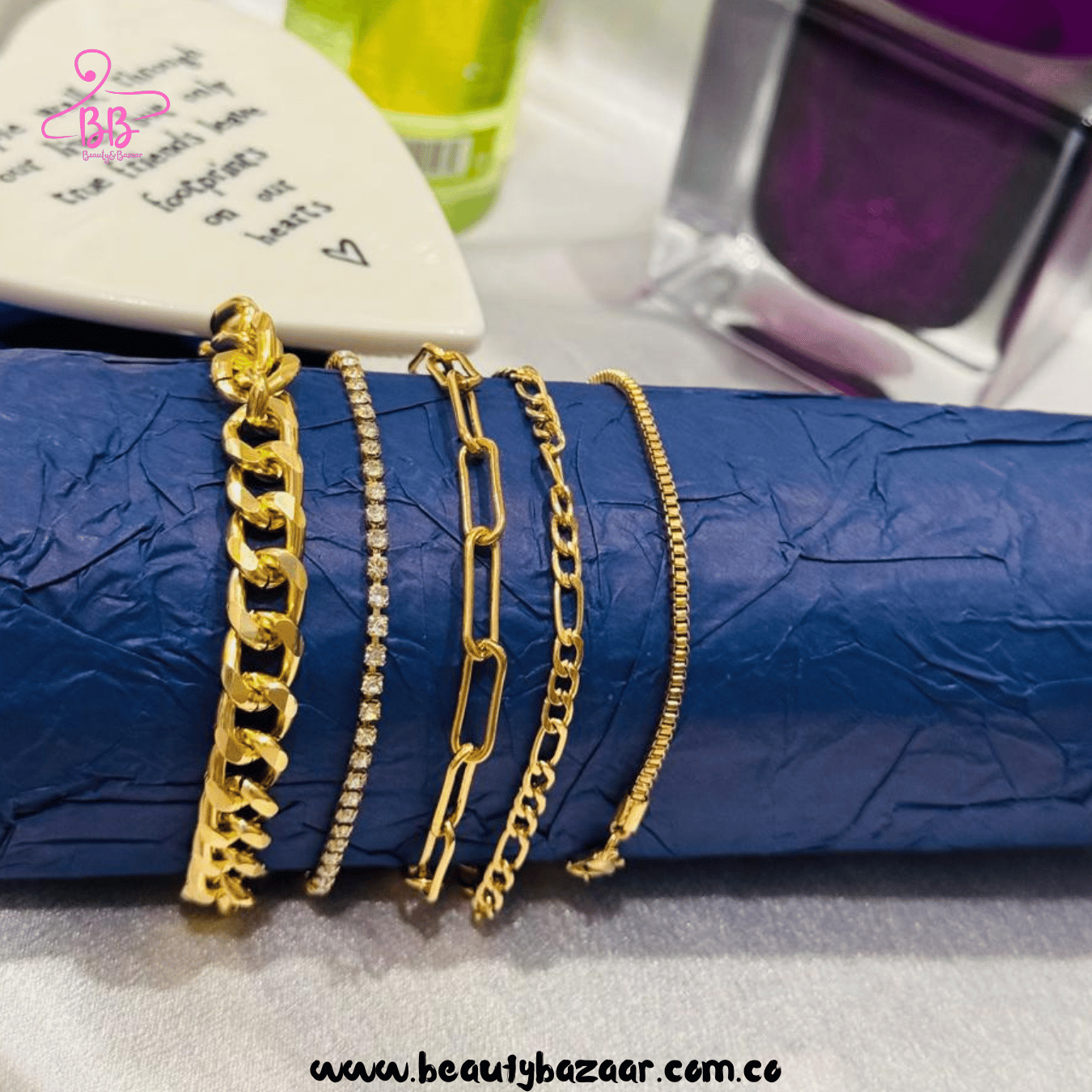 16K GOLD PLATED BRACELET SET - AJB0020