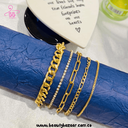 16K GOLD PLATED BRACELET SET - AJB0020