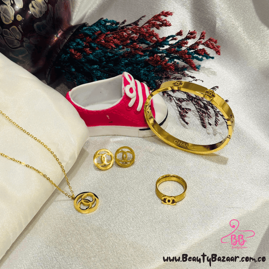 16K GOLD PLATED PENDANT SET - AJPN00010
