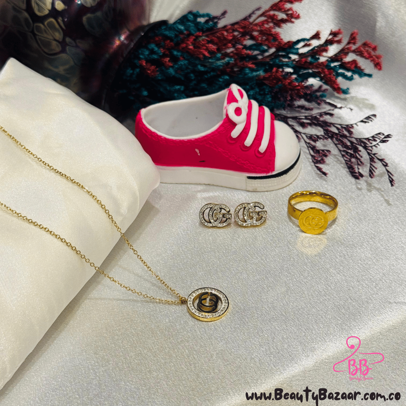 16k Gold Plated Pendant Set - AJP0036