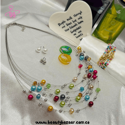Multi Pearls Urban Necklace Set - AJN0016