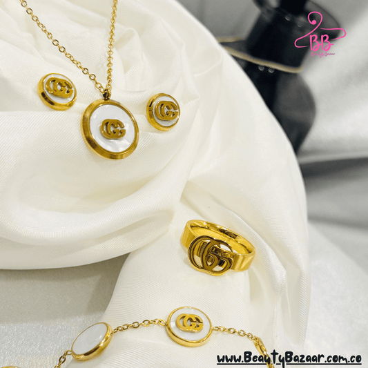 16K GOLD PLATED PENDANT SET-AJPN00017