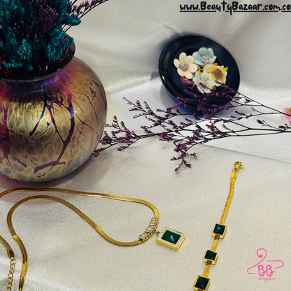 16k Gold Plated Pendant Set - AJP0041