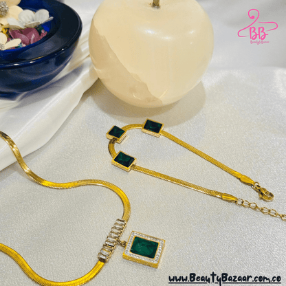 16k Gold Plated Pendant Set - AJP0041