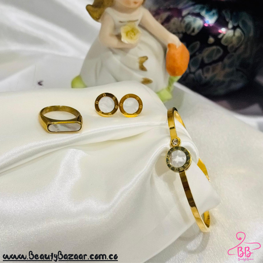 16K GOLD PLATED PENDANT SET-AJPN00019