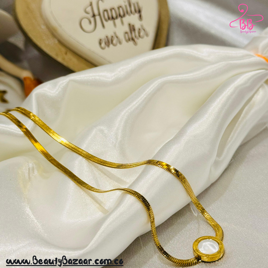 16K GOLD PLATED PENDANT SET-AJPN00019
