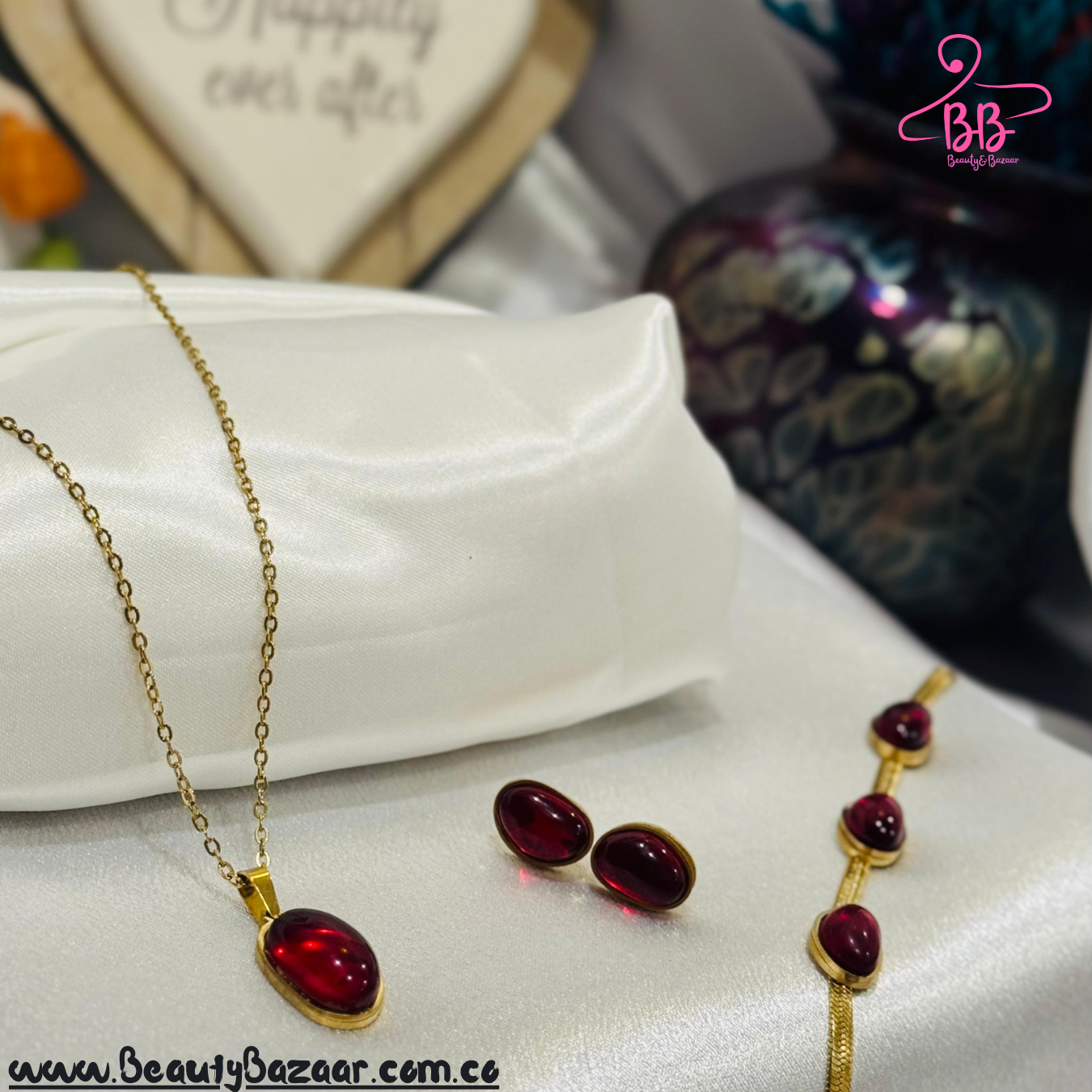 16K GOLD PLATED PENDANT SET - AJPN00020