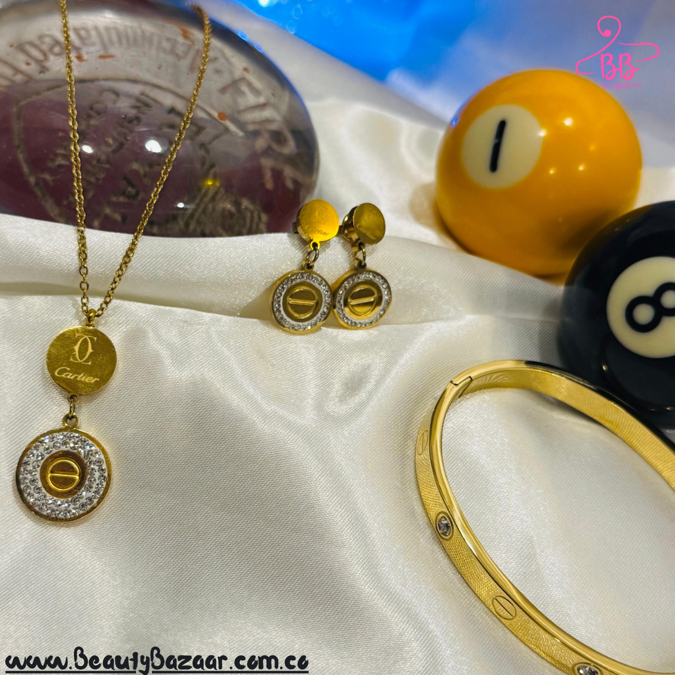 16K GOLD PLATED PENDANT SET - AJPN00021