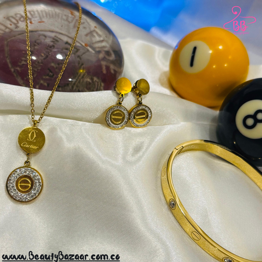 16K GOLD PLATED PENDANT SET - AJPN00021