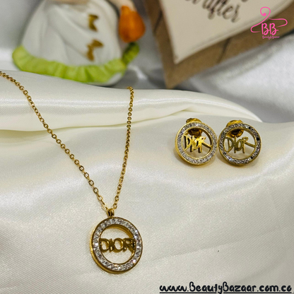 16k Gold Plated Pendant Set - AJP0045