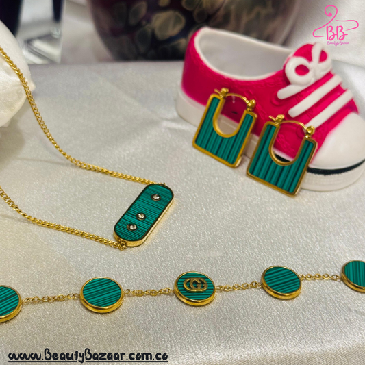 16K GOLD PLATED PENDANT SET - AJPN00023