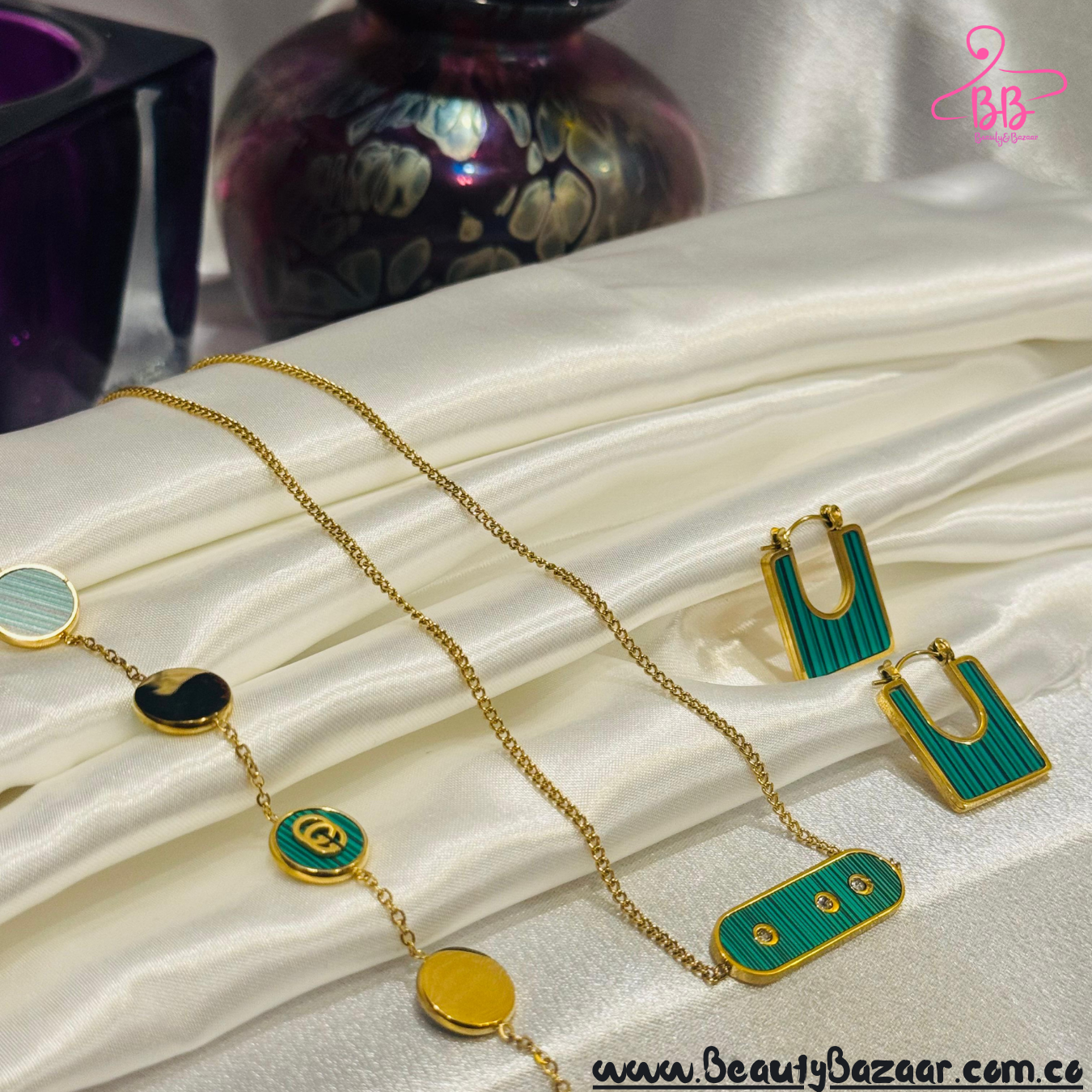 16K GOLD PLATED PENDANT SET - AJPN00023