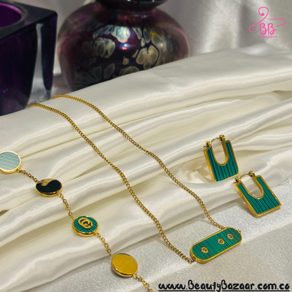 16K GOLD PLATED PENDANT SET - AJPN00023