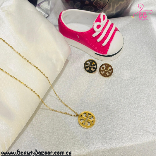 16K GOLD PLATED PENDANT SET - AJPN00025