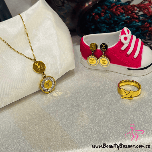 16K GOLD PLATED PENDANT SET - AJPN0009