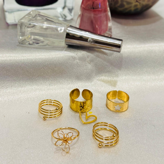 5 PCS MODERN RINGS SET - AJR0001