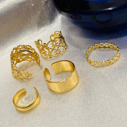 5 PCS MODERN RINGS SET - AJR0002