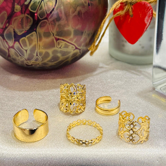 5 PCS MODERN RINGS SET - AJR0002