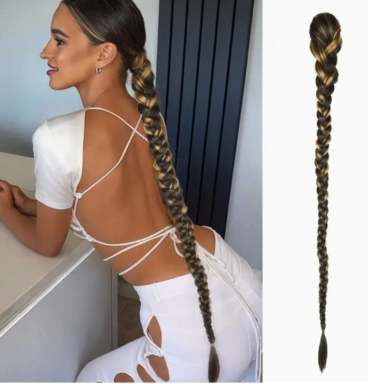 Long Braided Ponytail Hair Extensions For Women - 88 cm